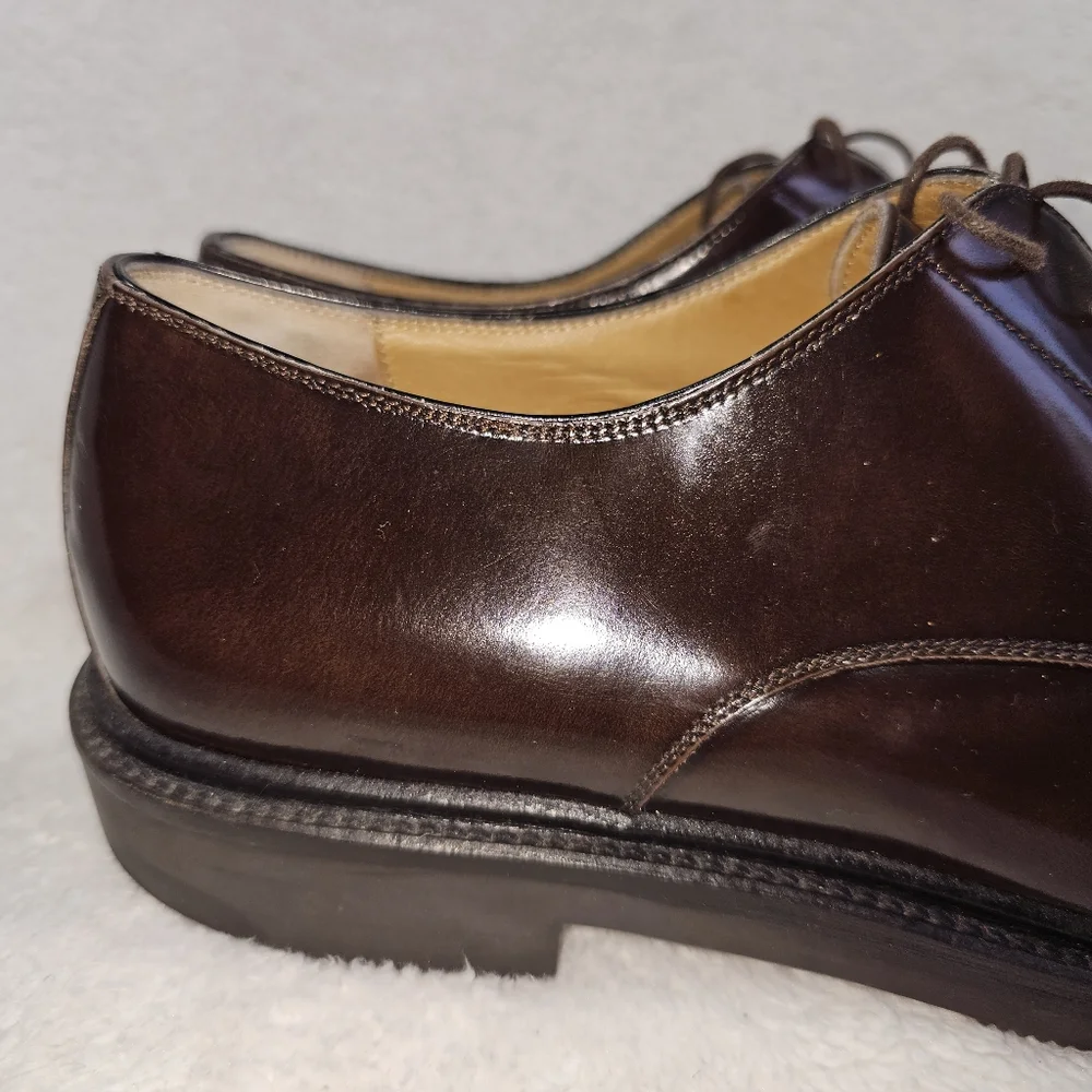 Cole Haan Mens 11 Shoes Calhoun Dress Oxford Split Toe Brown Burgundy Leather‎